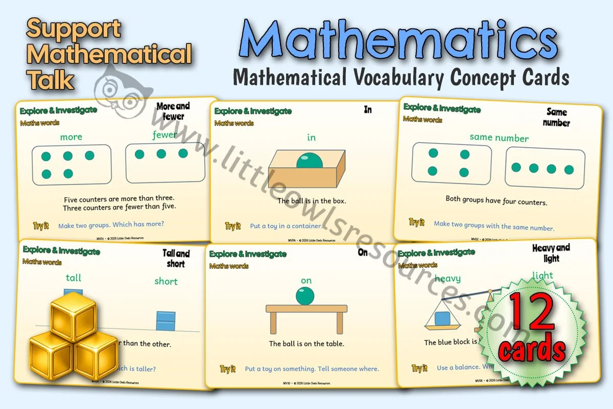 Mathematical Vocabulary Concept Cards