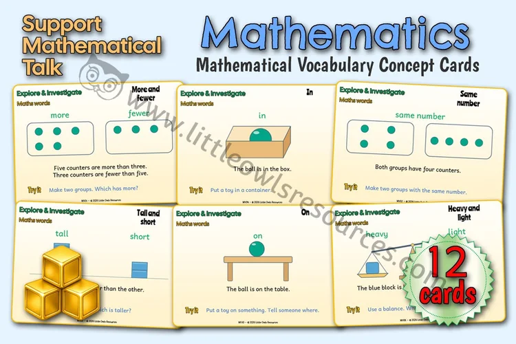 Mathematical Vocabulary Concept Cards cover