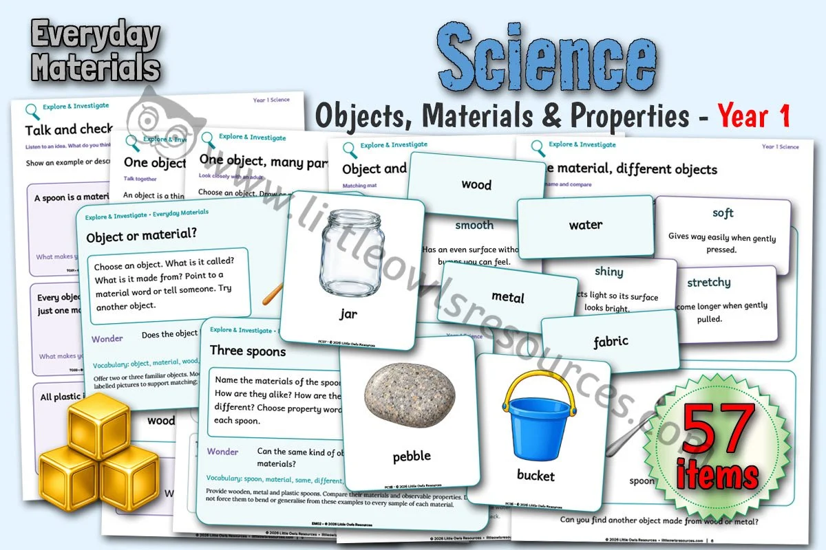 Objects, Materials & Properties - Year 1
