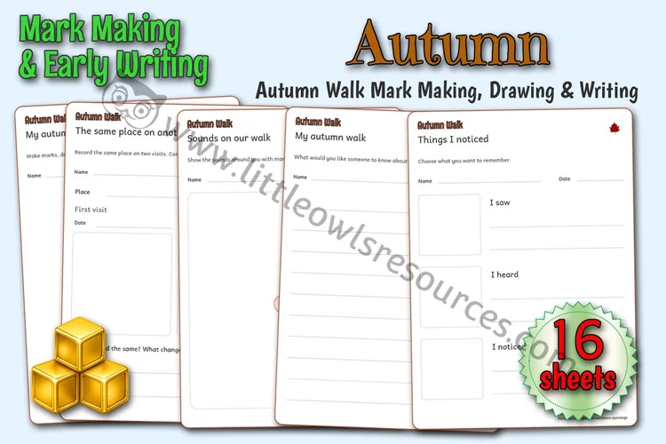 Autumn Walk — Writing, Drawing & Mark Making cover