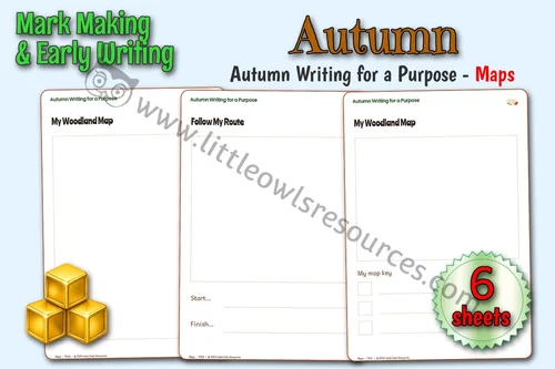 Autumn Writing for a Purpose - Maps printable resource cover resource cover