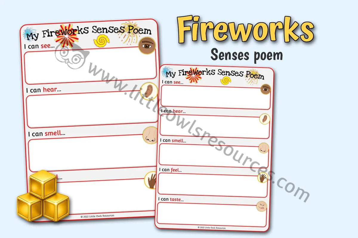 MY FIREWORKS SENSES POEM 