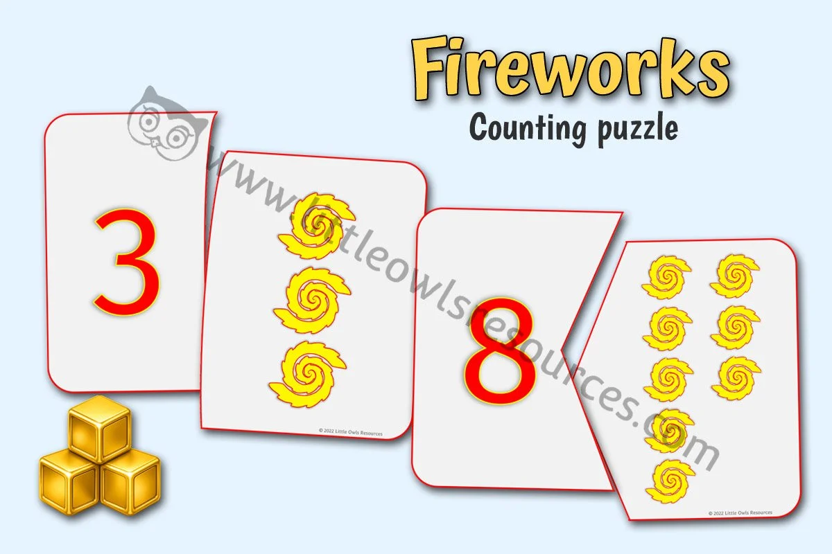 FIREWORKS - Counting Puzzles (1-10)