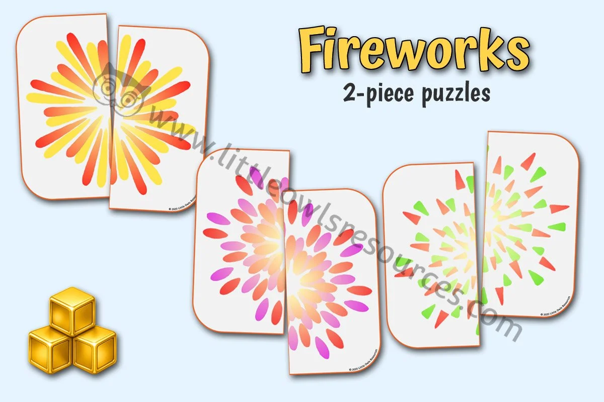 FIREWORK EXPLOSION 2-PIECE PUZZLES 