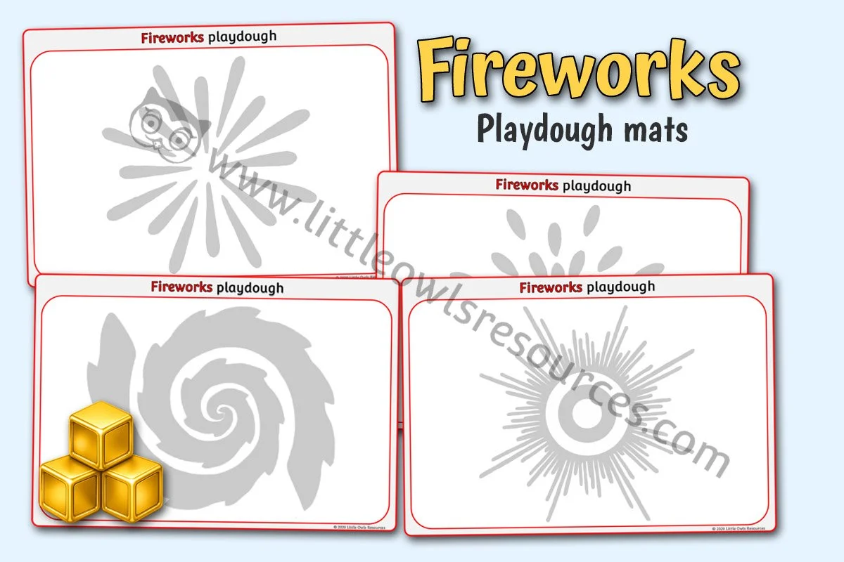 FIREWORK PLAYDOUGH MATS