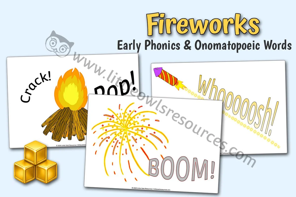 FIREWORK SOUNDS - Early Phonics & Onomatopoeic Words