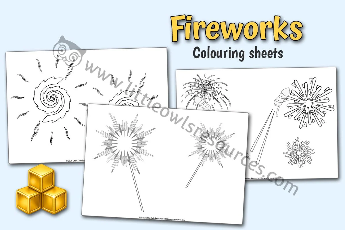 FIREWORKS COLOURING PACK