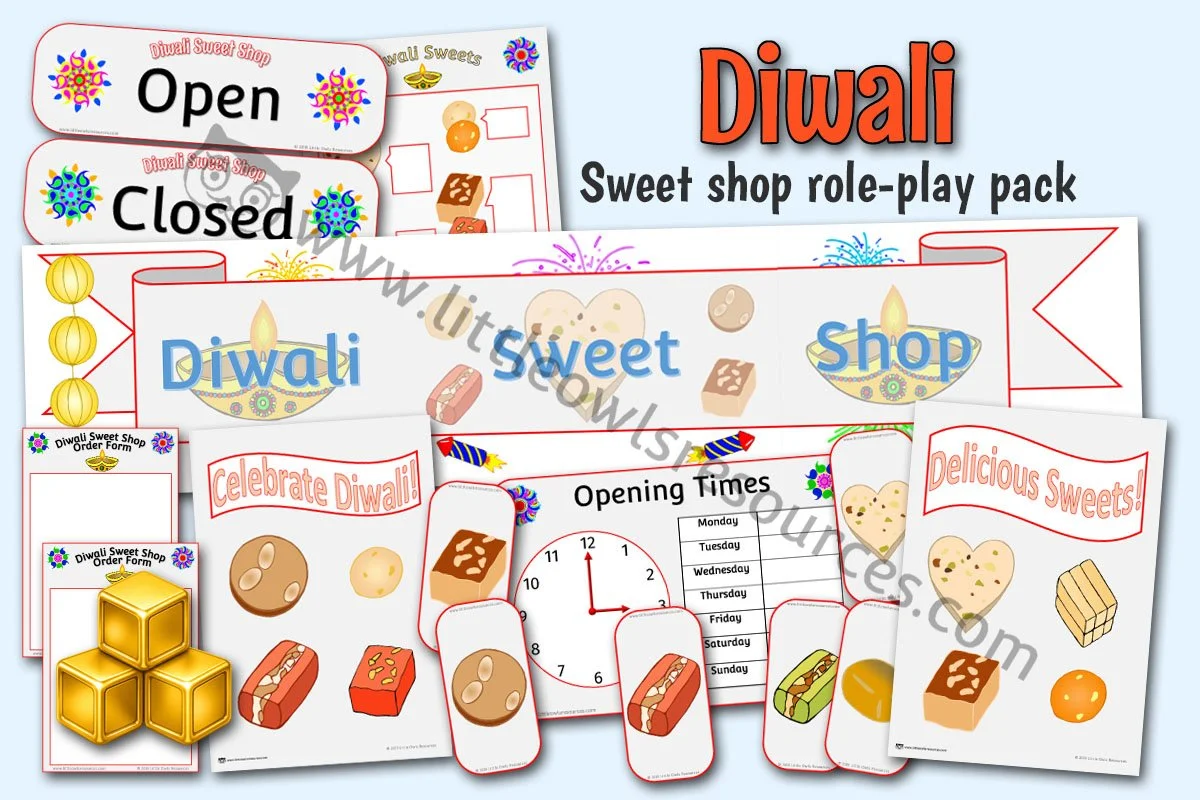 DIWALI SWEET SHOP DRAMATIC ROLE PLAY PACK 