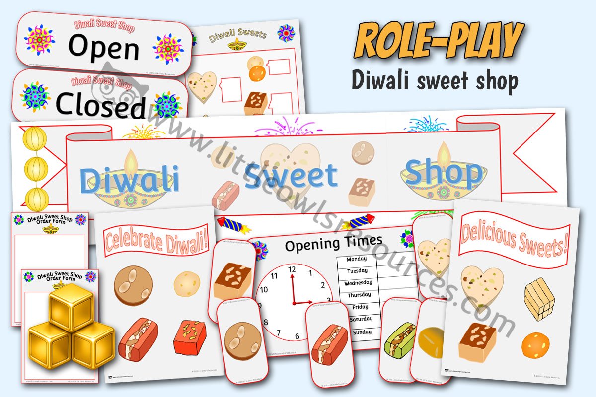 Diwali Sweet Shop Dramatic Role-Play Pack