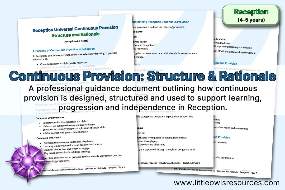 Reception Universal Continuous Provision: Structure &amp; Rationale