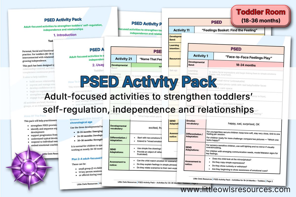 PSED Activity Pack | Toddlers (18–36 Months)