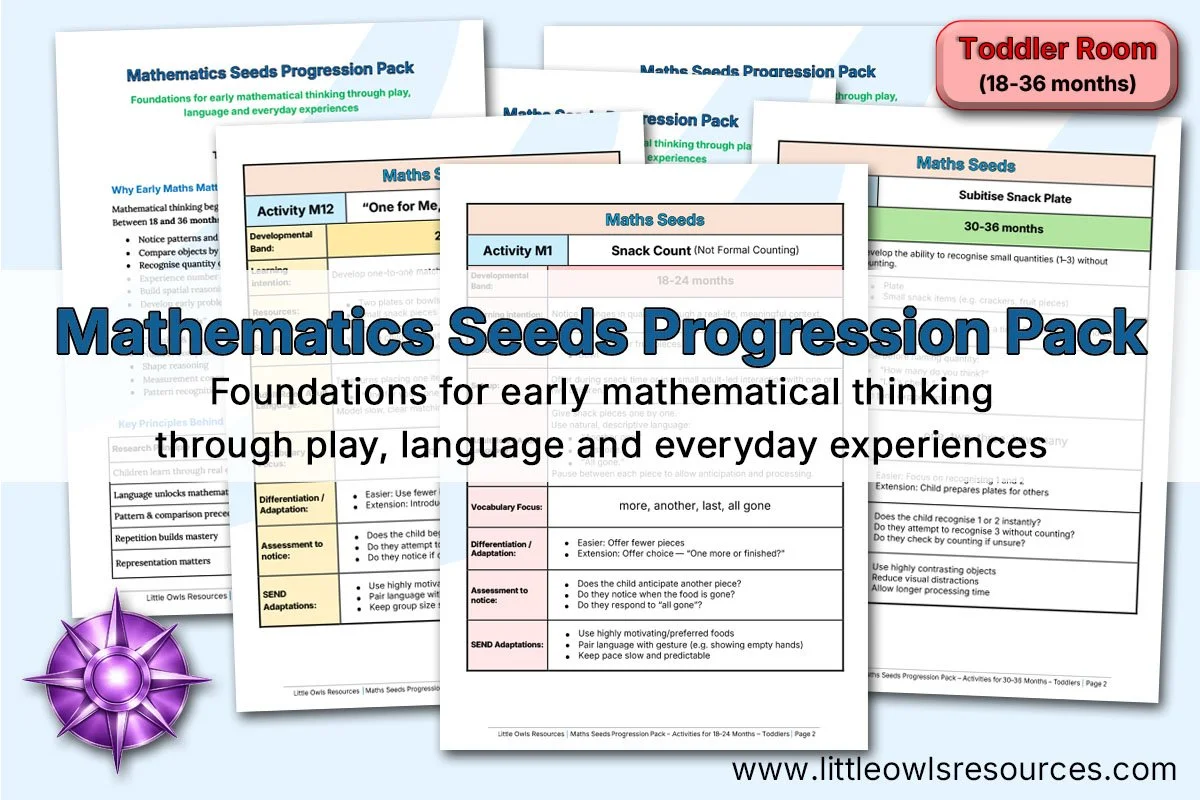 Mathematics Seeds Progression Pack | Toddlers (18–36 Months)