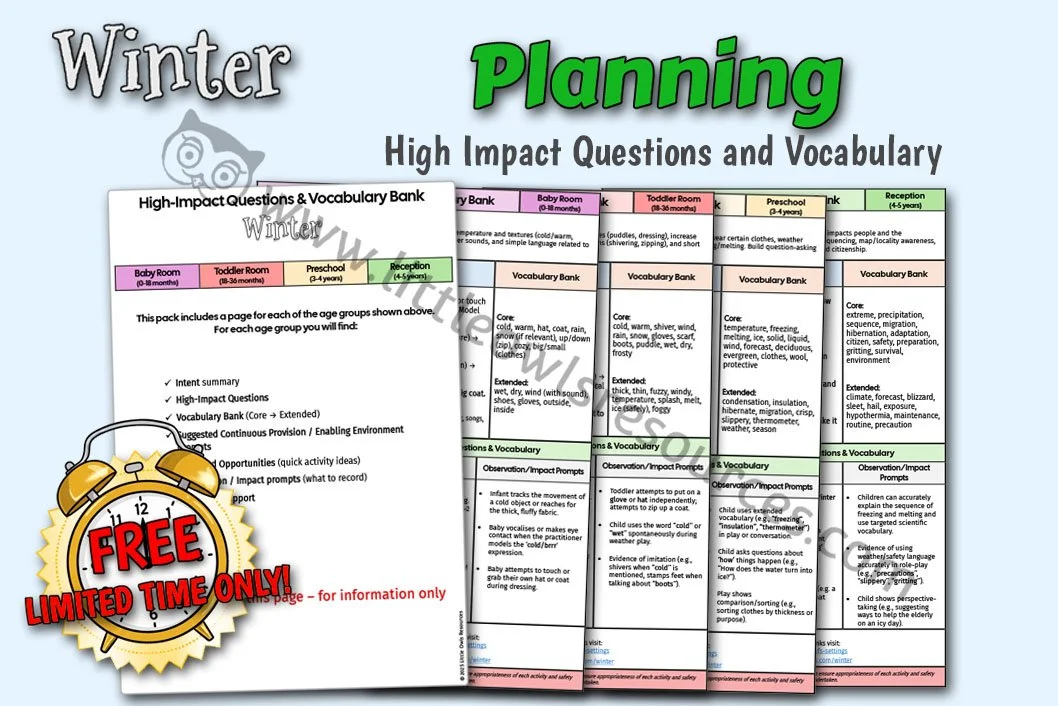 Winter: High-Impact Question &amp; Vocabulary Banks | EYFS Download