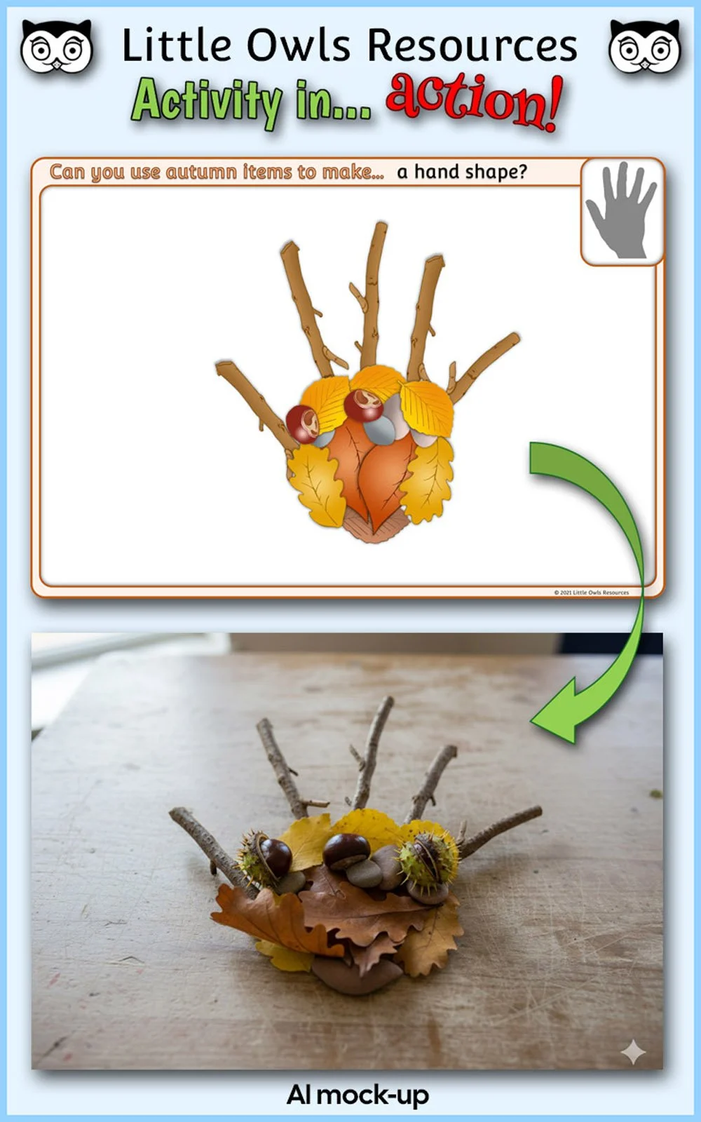 🍂 Spark your children's creativity with our wonderful Autumn Natural Items Artwork Activity Posters! This engaging printable resource is perfect for EYFS and KS1 children, providing a fantastic way to support artistic expression, fine motor skill...