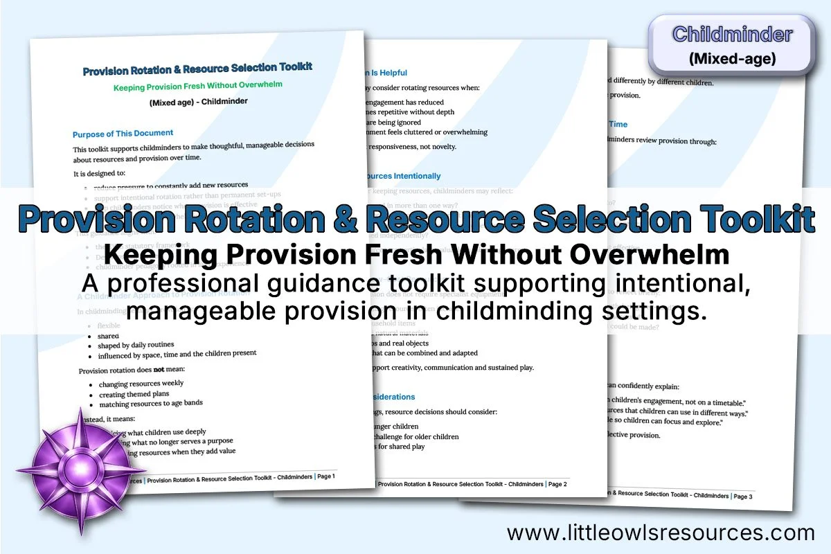 Provision Rotation &amp; Resource Selection Toolkit | Childminder (Mixed-Age)