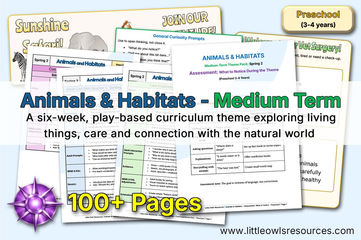 Preschool EYFS Theme Pack – Animals &amp; Habitats (Spring 2) | 3–4 Years