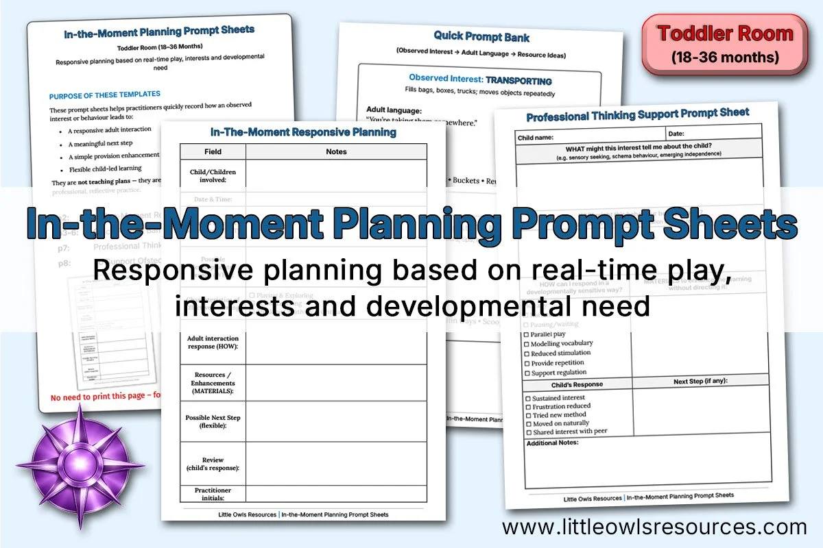 In-the-Moment Planning Prompt Sheets | Toddlers (18–36 Months)