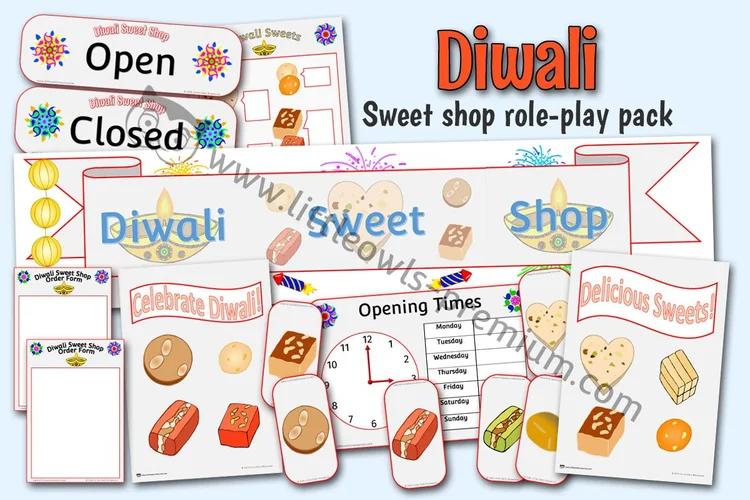 Diwali Sweet Shop Role Play Pack - featured resource cover