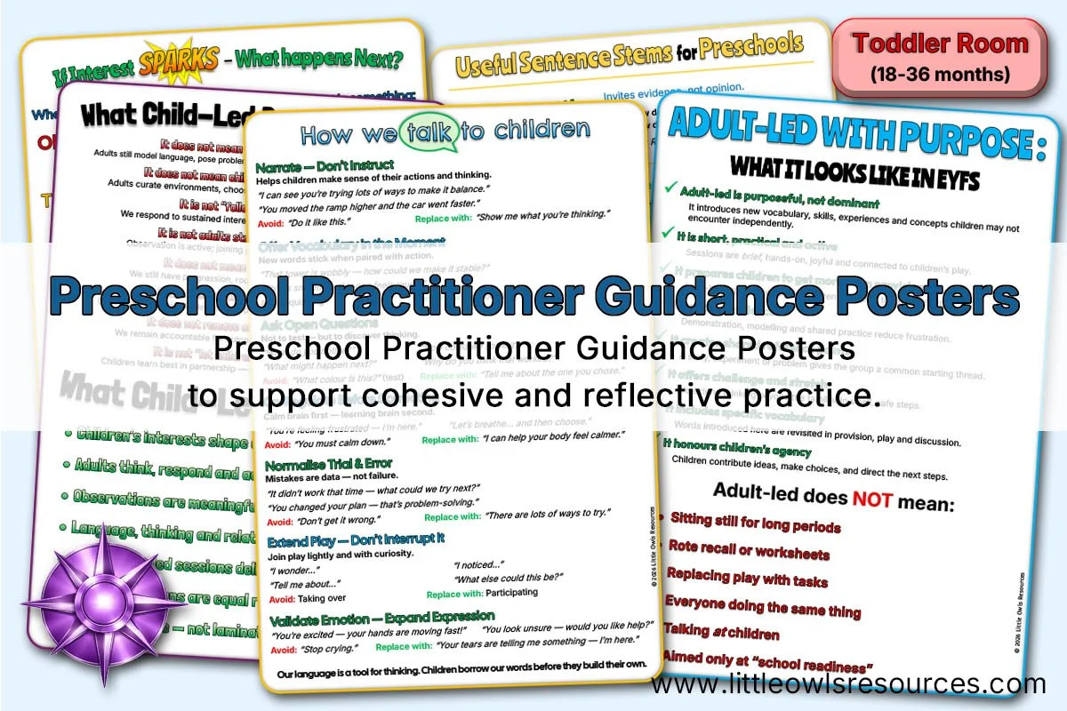 Preschool Staff Guidance Posters | 3-4 Years
