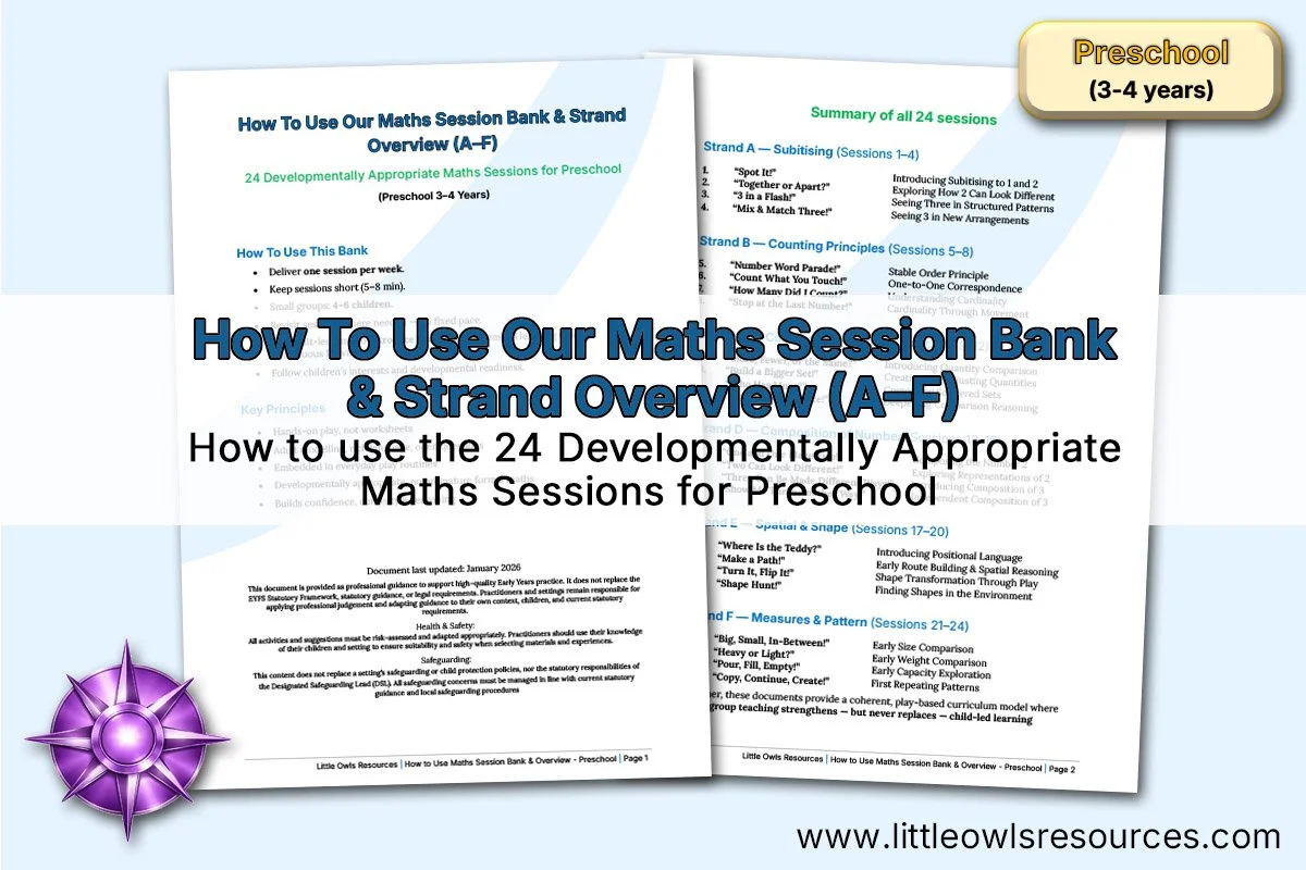 How To Use &amp; Strand Overview: Maths Session Bank | Preschool (3–4 Years)