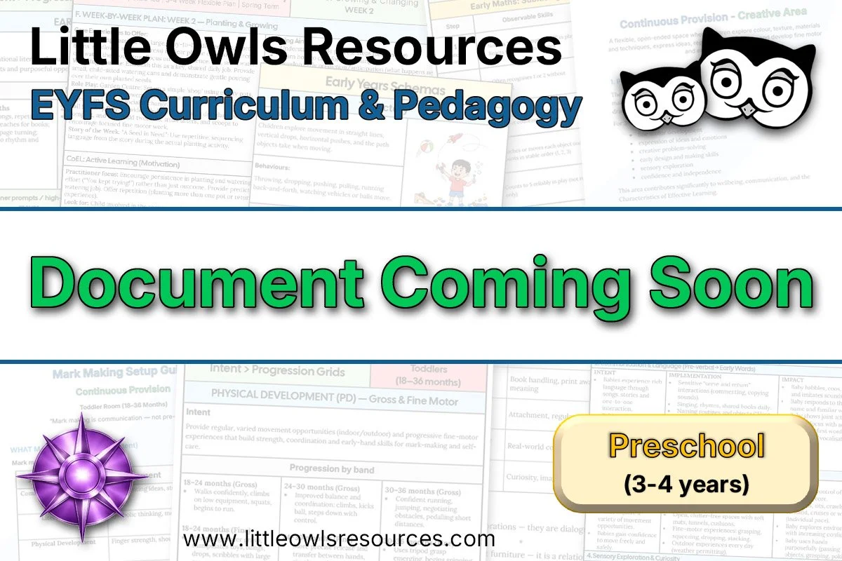 Adult-Led With Purpose Poster | Preschool 3-4 Years