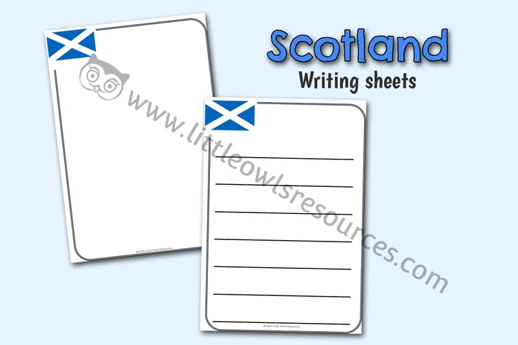 Saltire Motif Writing Sheets - resource cover