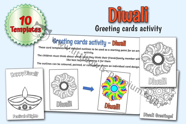 Diwali Greeting Cards Activity - cover preview