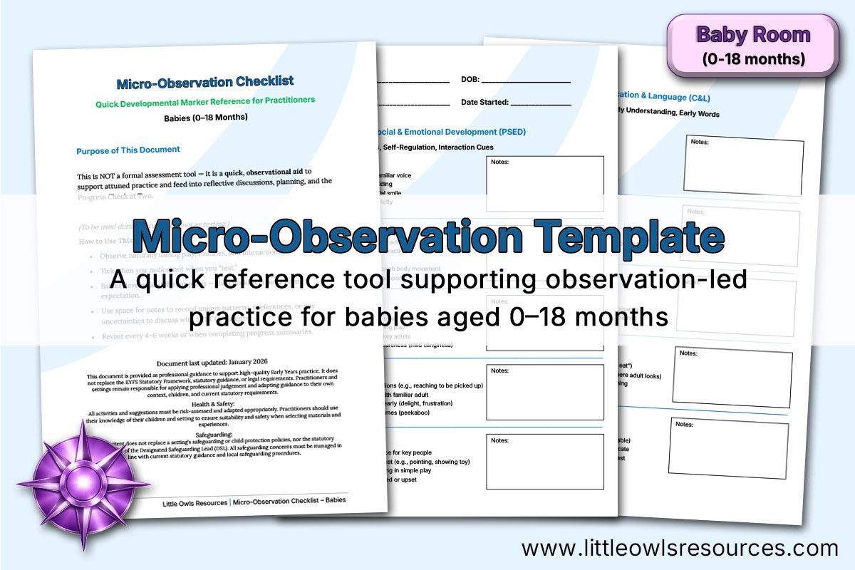 Micro-Observation Template (Checklist Format) | Babies (birth-18 months)