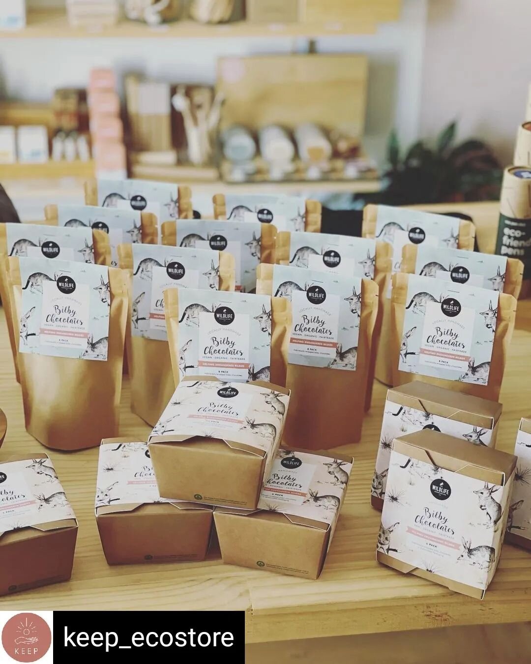 If you are near Woody Point, be sure to check out the lovely @keep_ecostore to pick up some Bilby Chocolates before they sell out again. 💕

#bilbyconservation
#bilbychocolate #bilby  #easterbilbychocolates #easterbilby #woodypoint 
.
.
Reposted from