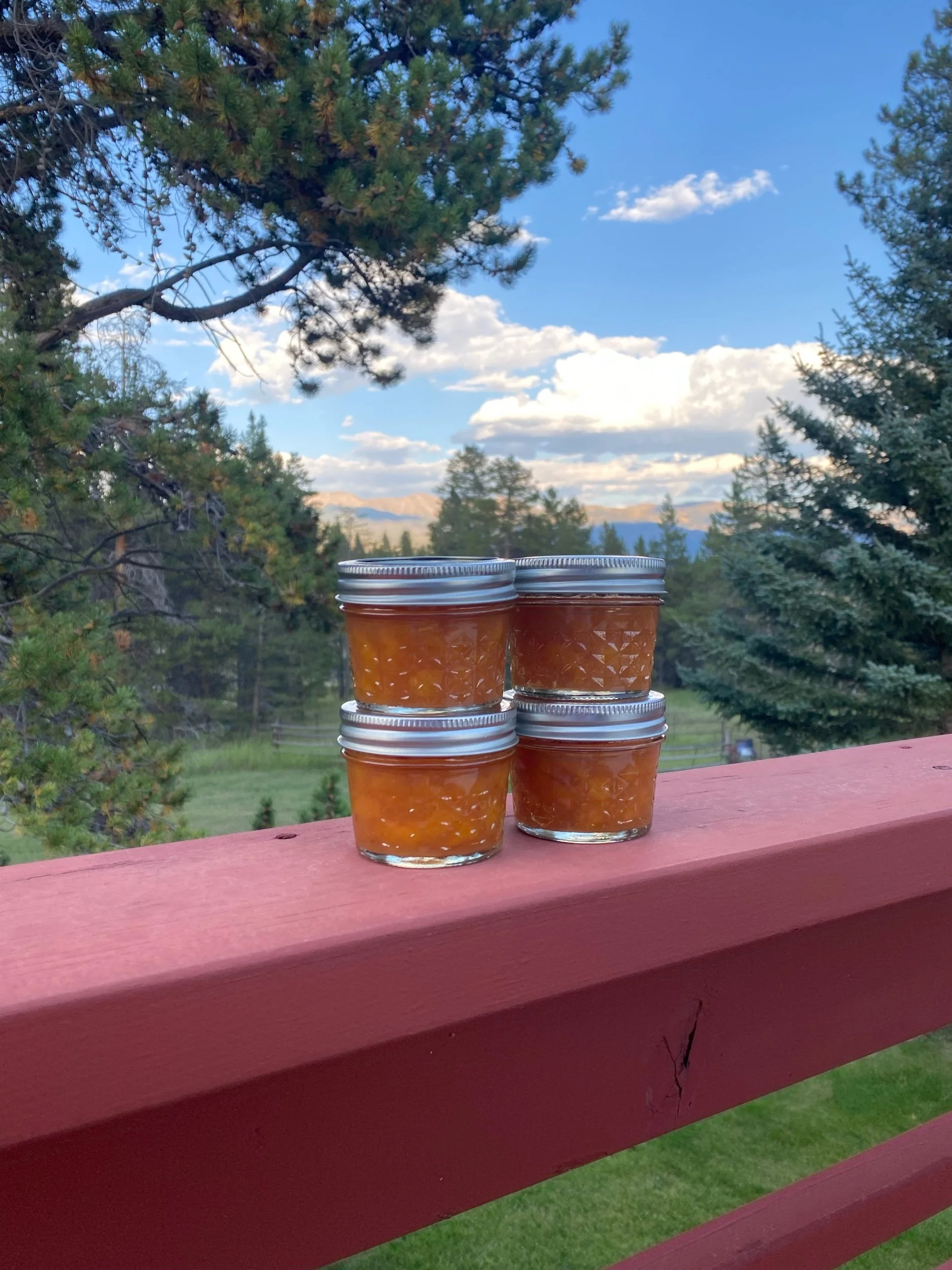 Peach jam with honey - no granulated sugar!