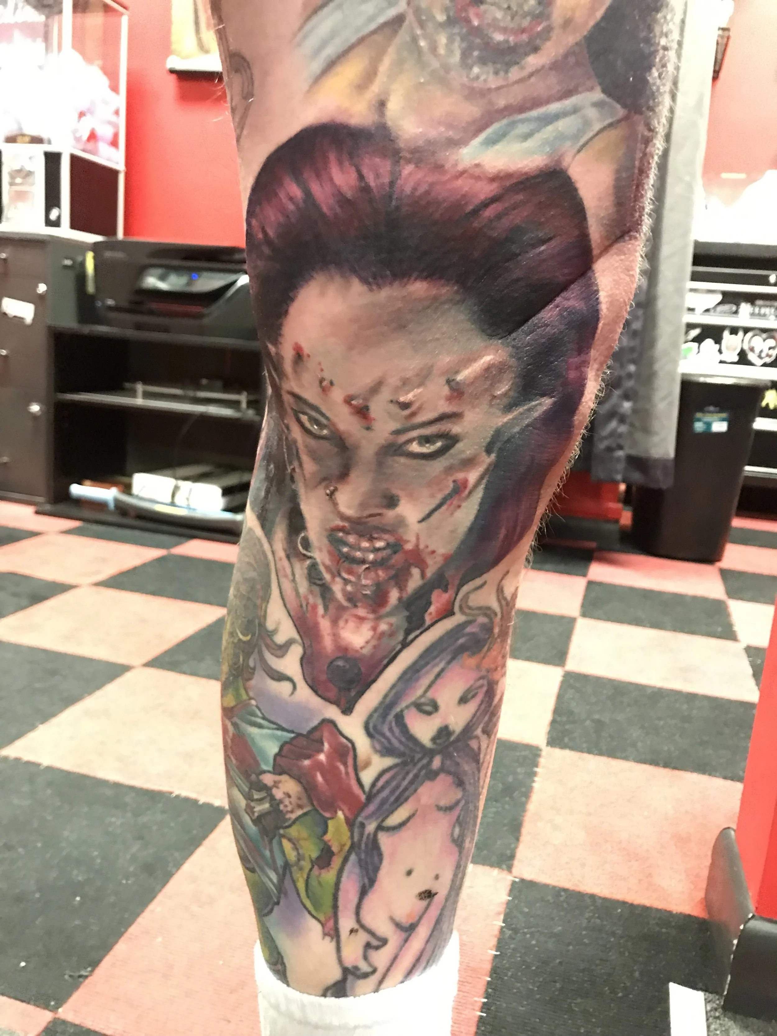 Realistic Horror Tattoo