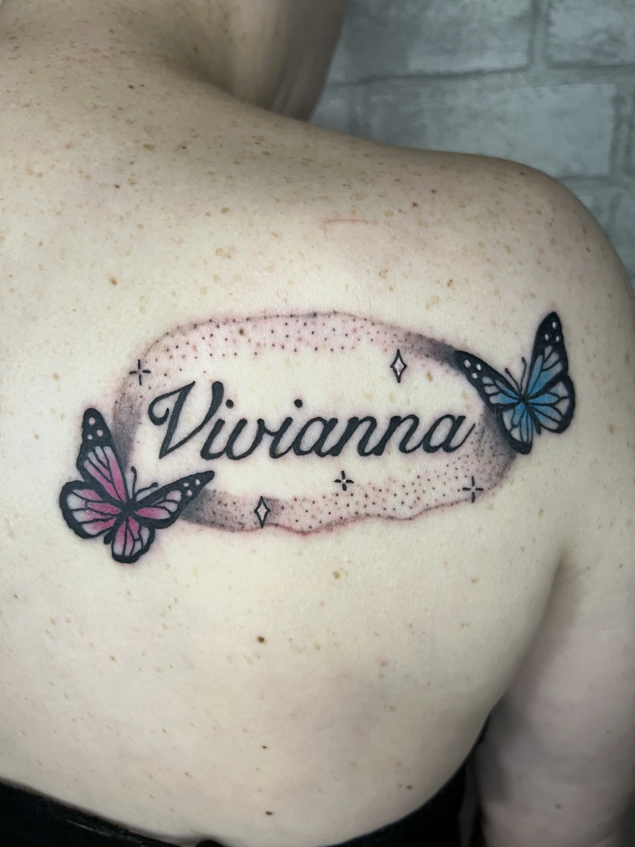 lehigh valley tattoo, local tattoo, evol tattoo, pennsylvania tattoo, allentown tattoo, lettering tattoo, name tattoo, script tattoo, butterfly tattoo, cursive tattoo, pretty tattoo, meaningful tattoo, cute tattoo.jpeg