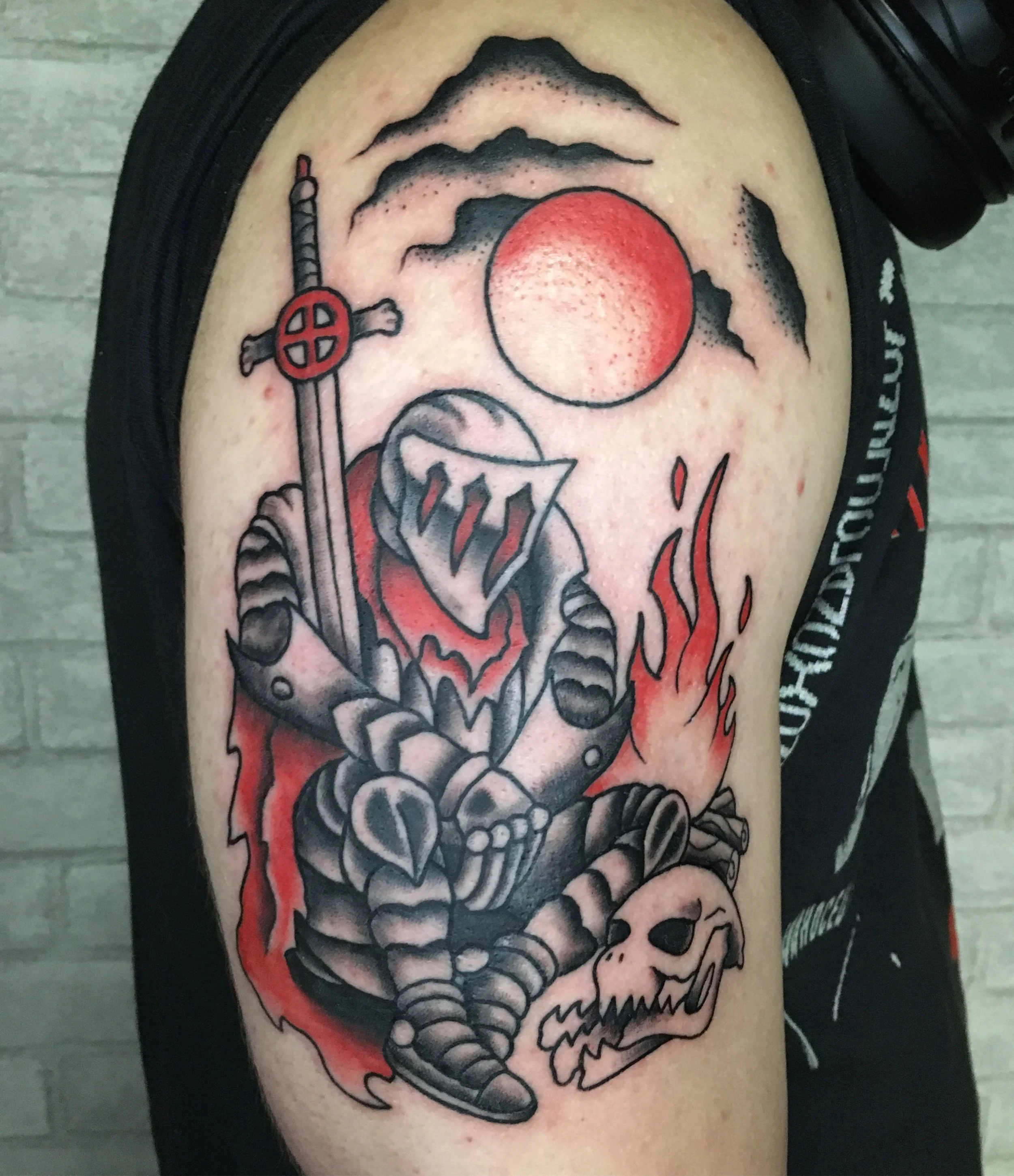 evol tattoo, local tattoos, lehigh valley tattoos, allentown tattoos, black and gray tattoo, knight tattoo, medieval tattoo, traditional tattoo, cool tattoo, halo tattoo, adventure time tattoo.jpeg