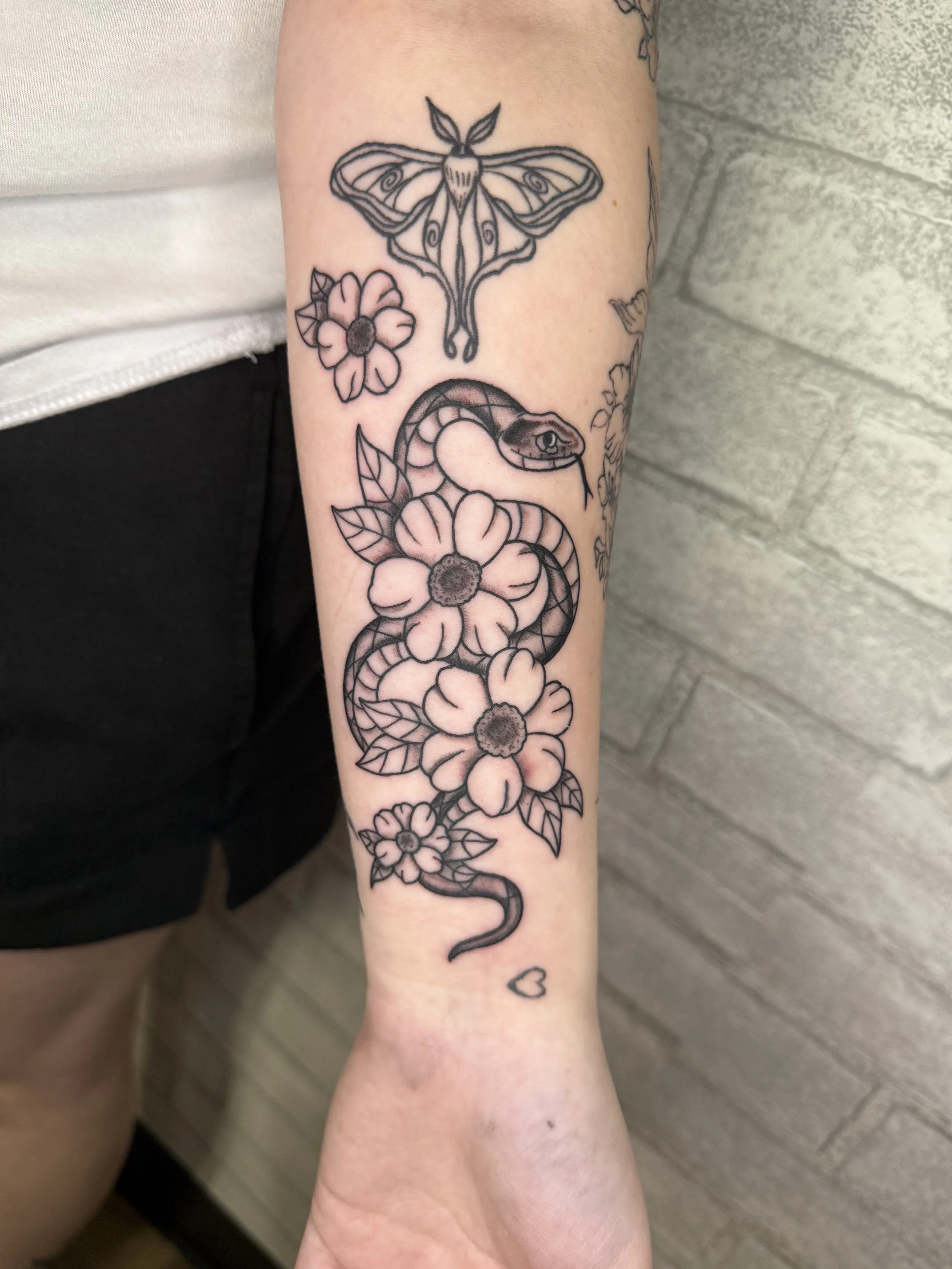 evol tattoo, local tattoos, lehigh valley tattoos, allentown tattoos, black and gray tattoo, snake tattoo, floral tattoo, flower tattoo, nature tattoo, pretty tattoo, cool tattoo, reptile tattoo.jpeg