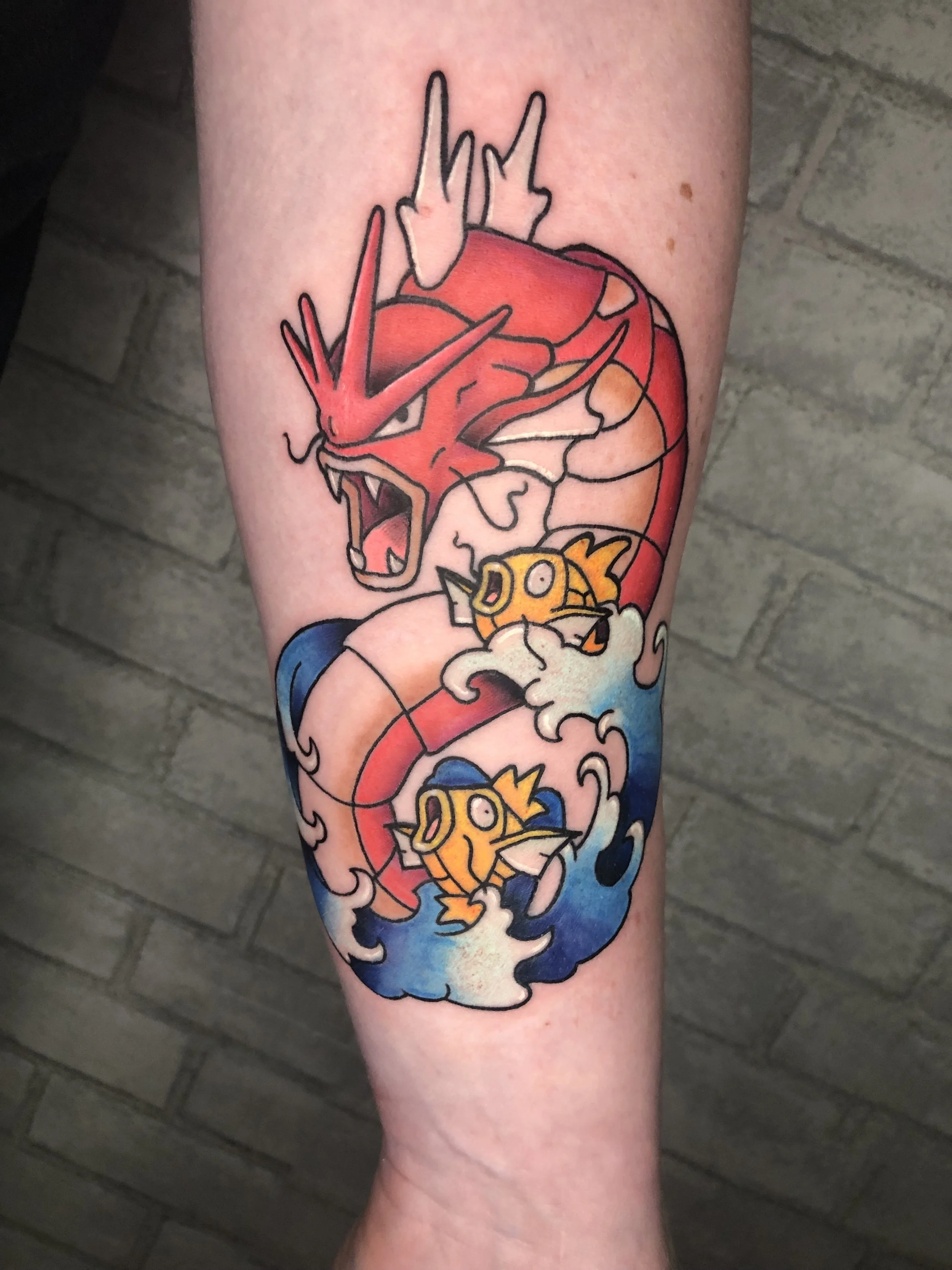 evol tattoo, local tattoos, lehigh valley tattoos, allentown tattoos, color tattoo, gyarados tattoo, pokemon tattoo, anime tattoo, cartoon tattoo, cool tattoo, dragon tattoo.jpeg