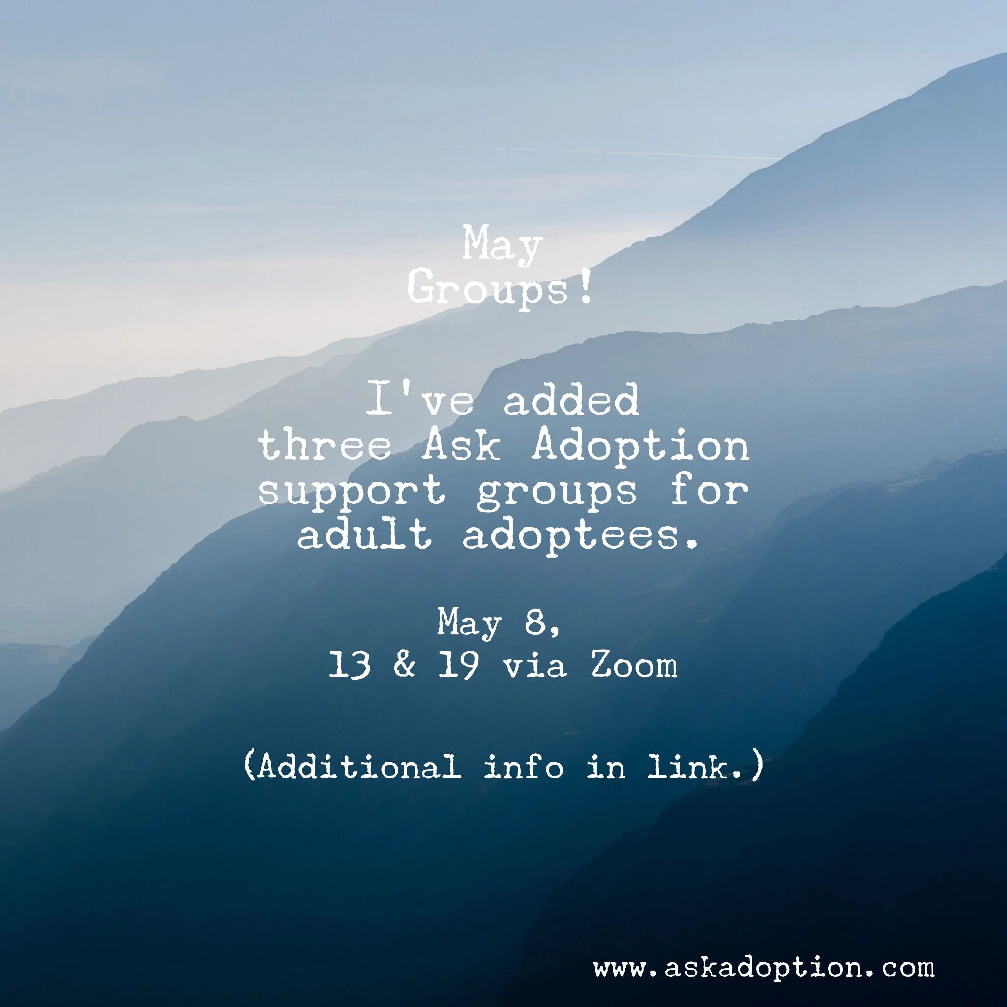 Safer at Home May Support Groups for Adult Adoptees