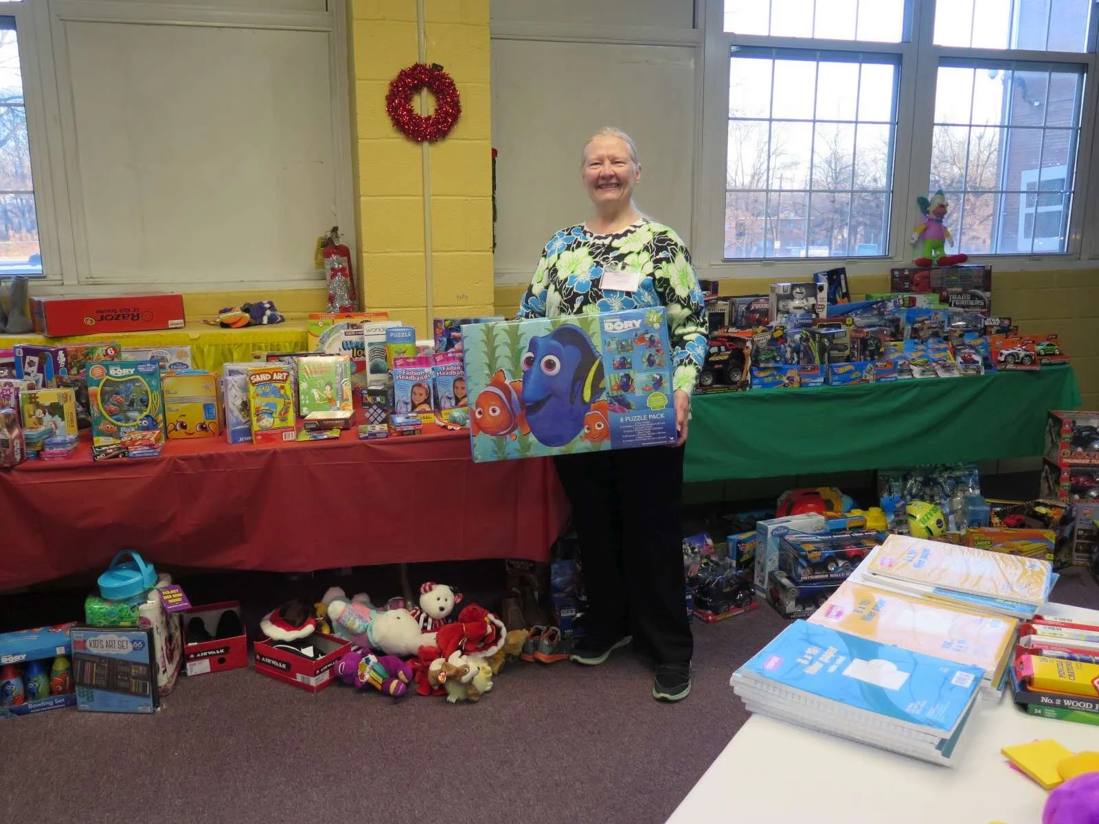 Brenda Miller with donated toys