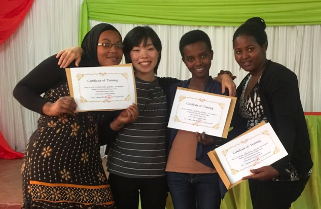 Receiving certificates in Thai massage