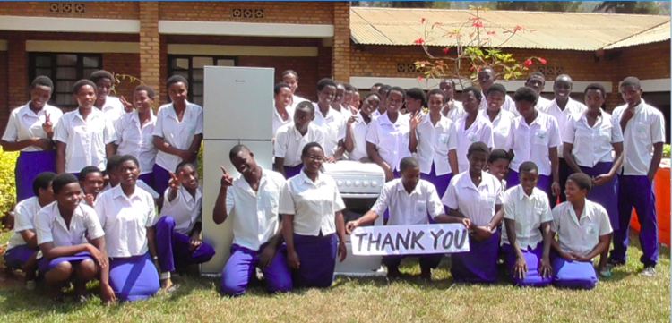 Refrigerator and stove purchased with WFWP USA donations