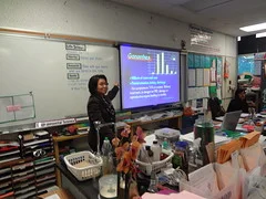 Heidi Iseda giving a presentation