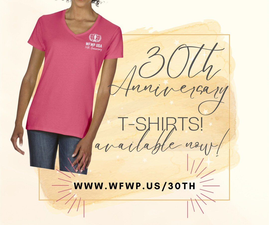 Get your WFWP t-shirt in honor of our 30th Anniversary today! 👀 www.wfwp.us/30th