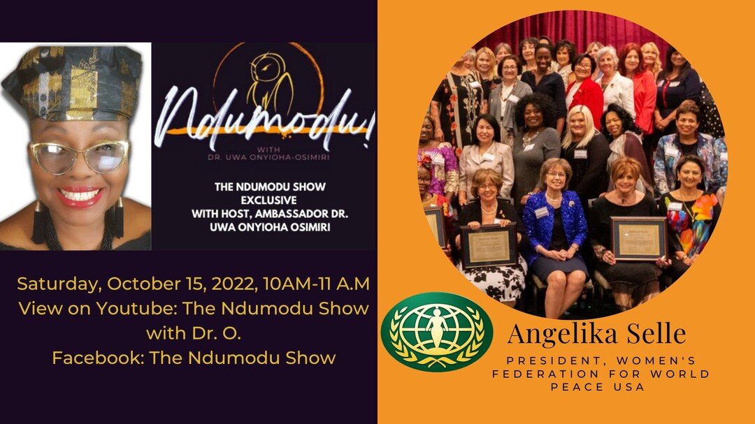 Our very own President Angelika Selle will be interviewed this Saturday, October 15 (10 am eastern) on the Ndumodu Show! Dr. Uwa Osimiri is one of our recent HerStory Awardees and an amazing woman leader. Check out the show streaming live on YouTube 