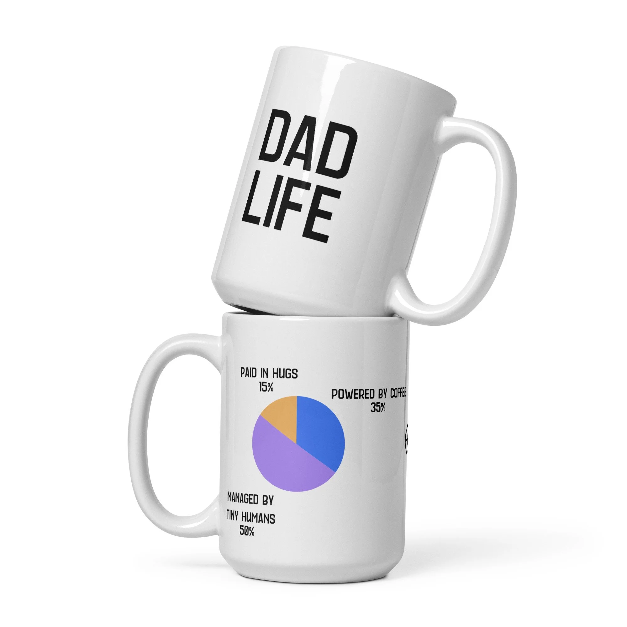 Dad Life Mug – Powered by Coffee, Managed by Tiny Humans Father's Day Gift