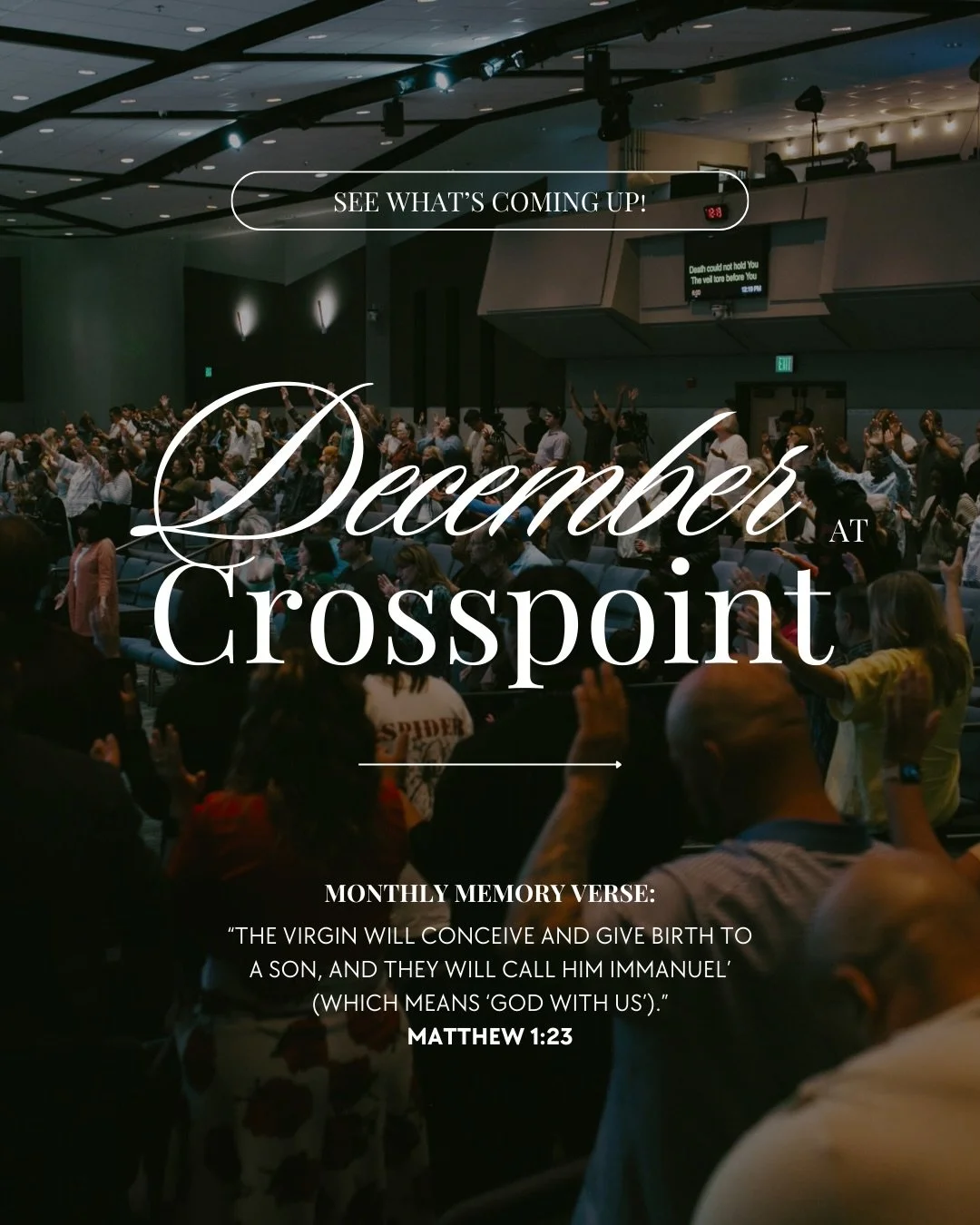 DECEMBER AT CROSSPOINT

For more information about what&rsquo;s happening around church, click the link to our website in our bio or head to crosspointscv.org!