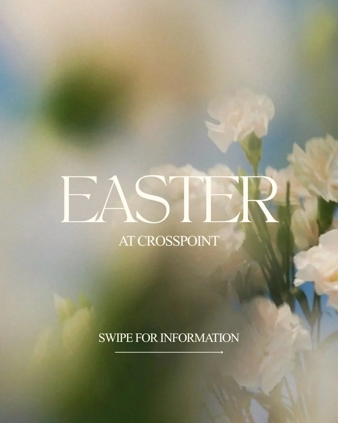 EASTER IS COMING 🤍

Join us as we celebrate King Jesus this Easter at Crosspoint! Invite someone you love and come experience the hope, joy, and victory of the resurrection together!

April 5th | 9AM &amp; 11AM