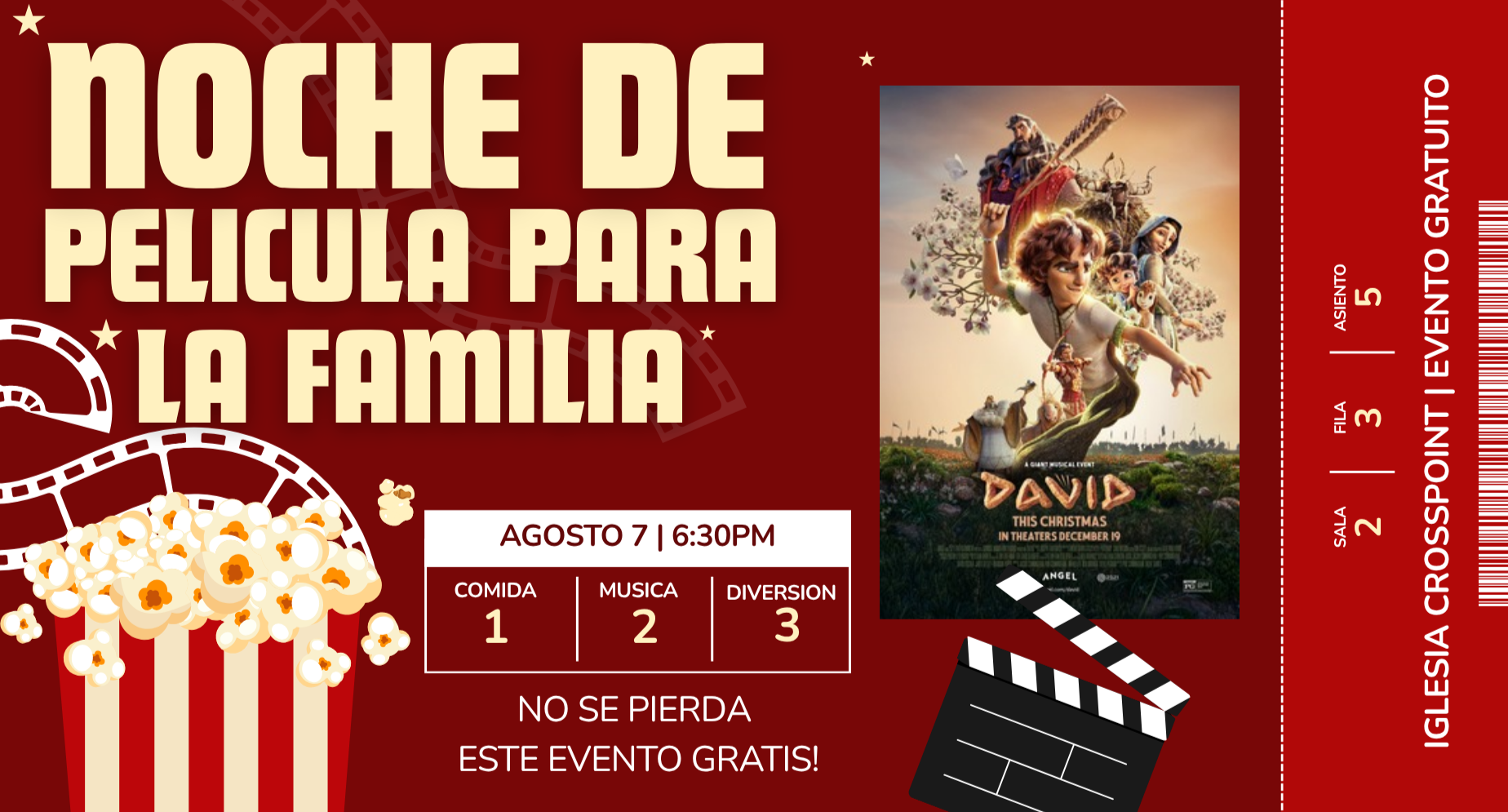 NOCHE DE PELICULA FAMILIAR - DAVID