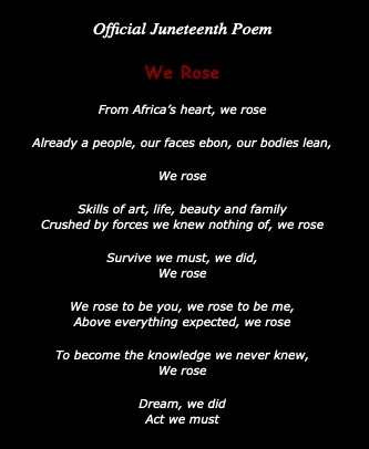 Official Juneteenth Poem