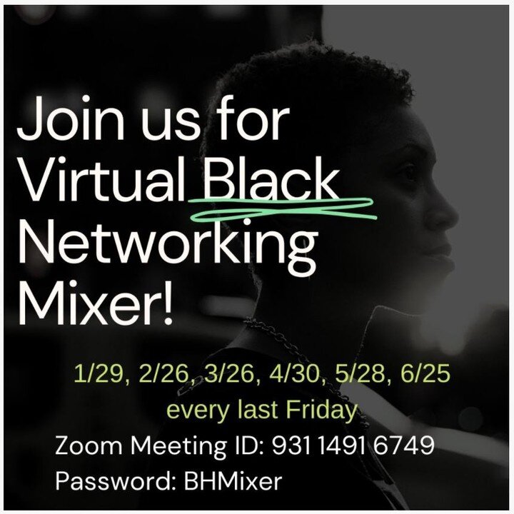 Tap in for our Black Networking Mixer 5:30pm THIS FRIDAY!! 

A networking event EXCLUSIVELY for People who identify as Black, African American, African, or from anywhere within the African Diaspora. Enjoy a night to meet new people, network with the 