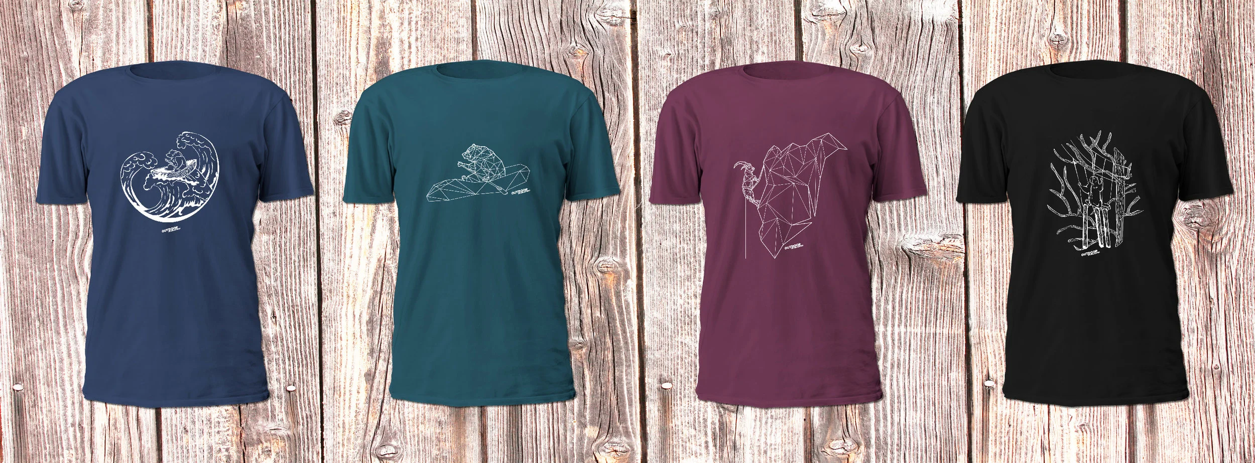  T-Shirt Illustrations for Outdoor Interlaken AG 