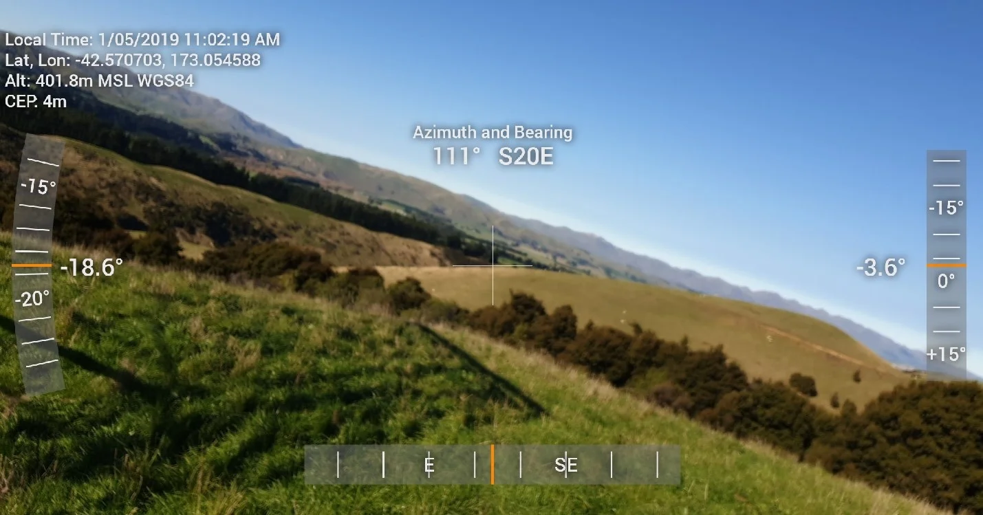 Using the dioptre to verify slope.